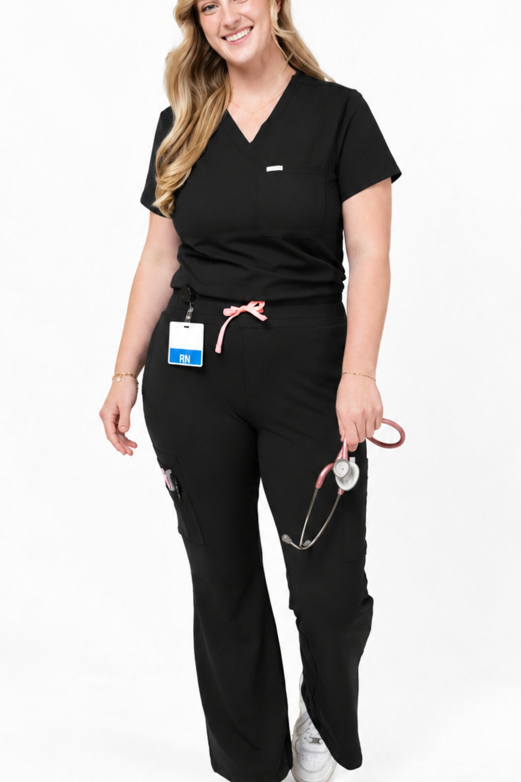 9-Pocket Flare Leg Scrub Pants