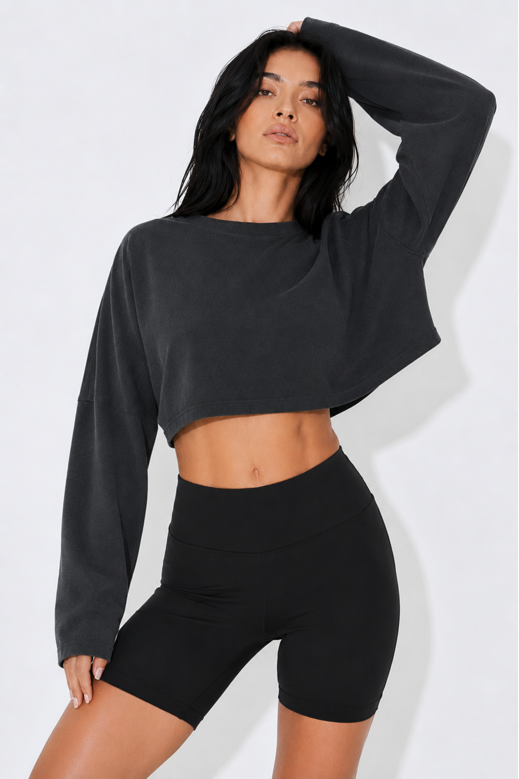 Cover Up Cropped Long Sleeve