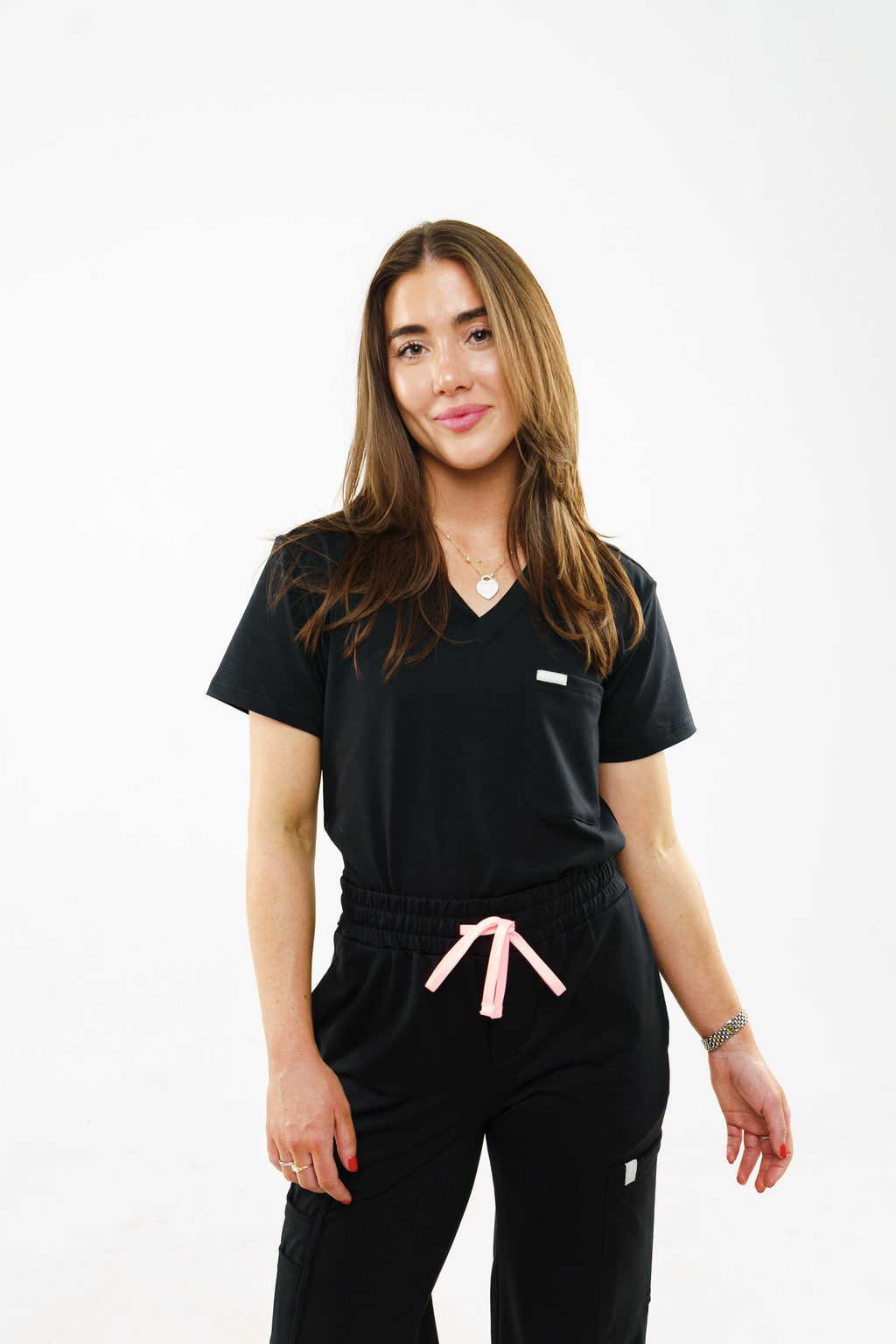 9-Pocket High Waisted Straight Leg Scrub Pants