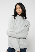 Oversized Mock Neck Sweater — Cozy July Collection
