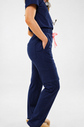 9-Pocket High Waisted Straight Leg Scrub Pants