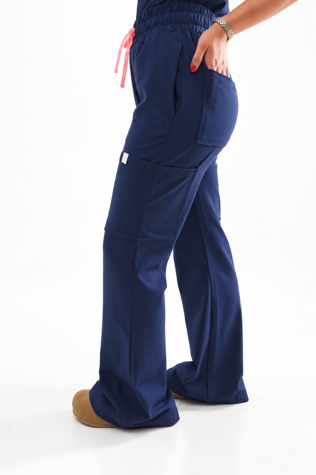 9-Pocket Flare Leg Scrub Pants