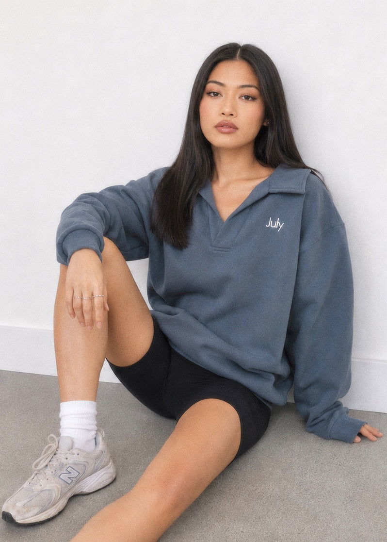 Oversized V-Neck Sweater — Cozy July Collection