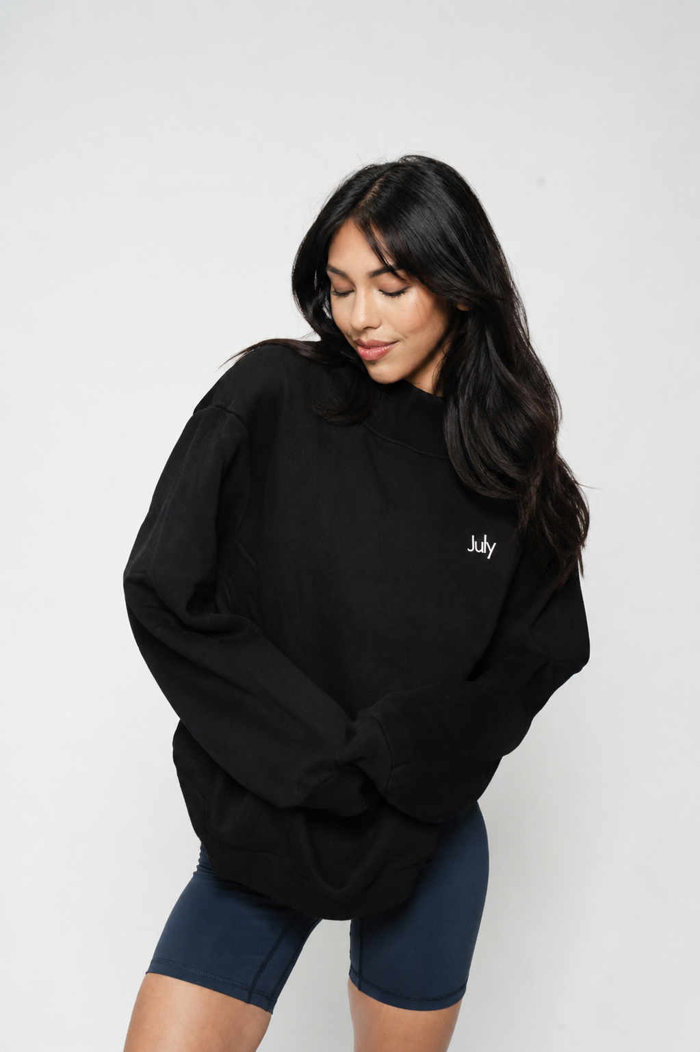 Oversized Mock Neck Sweater — Cozy July Collection