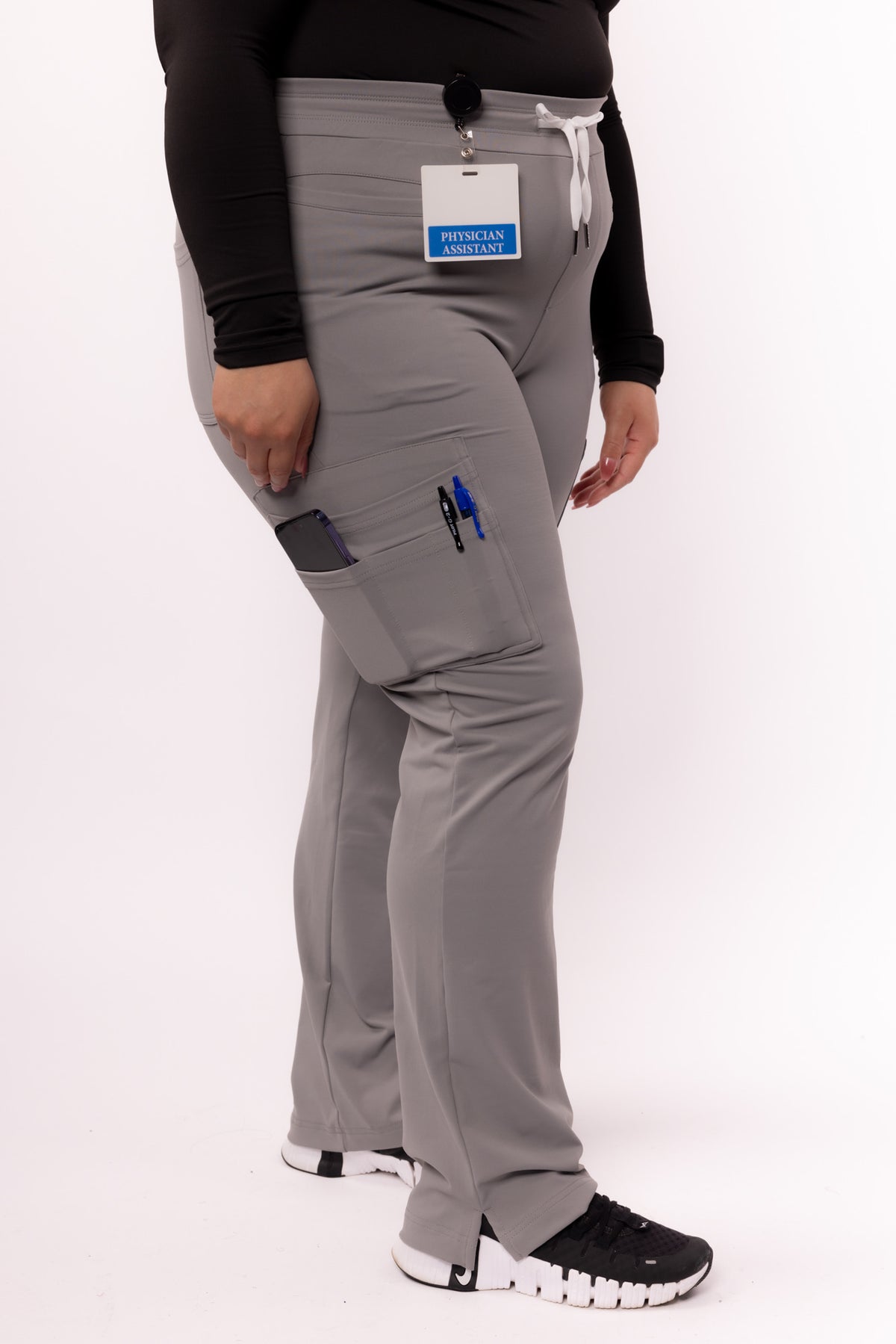 8 Pocket Straight Leg Scrub Pants | Fog