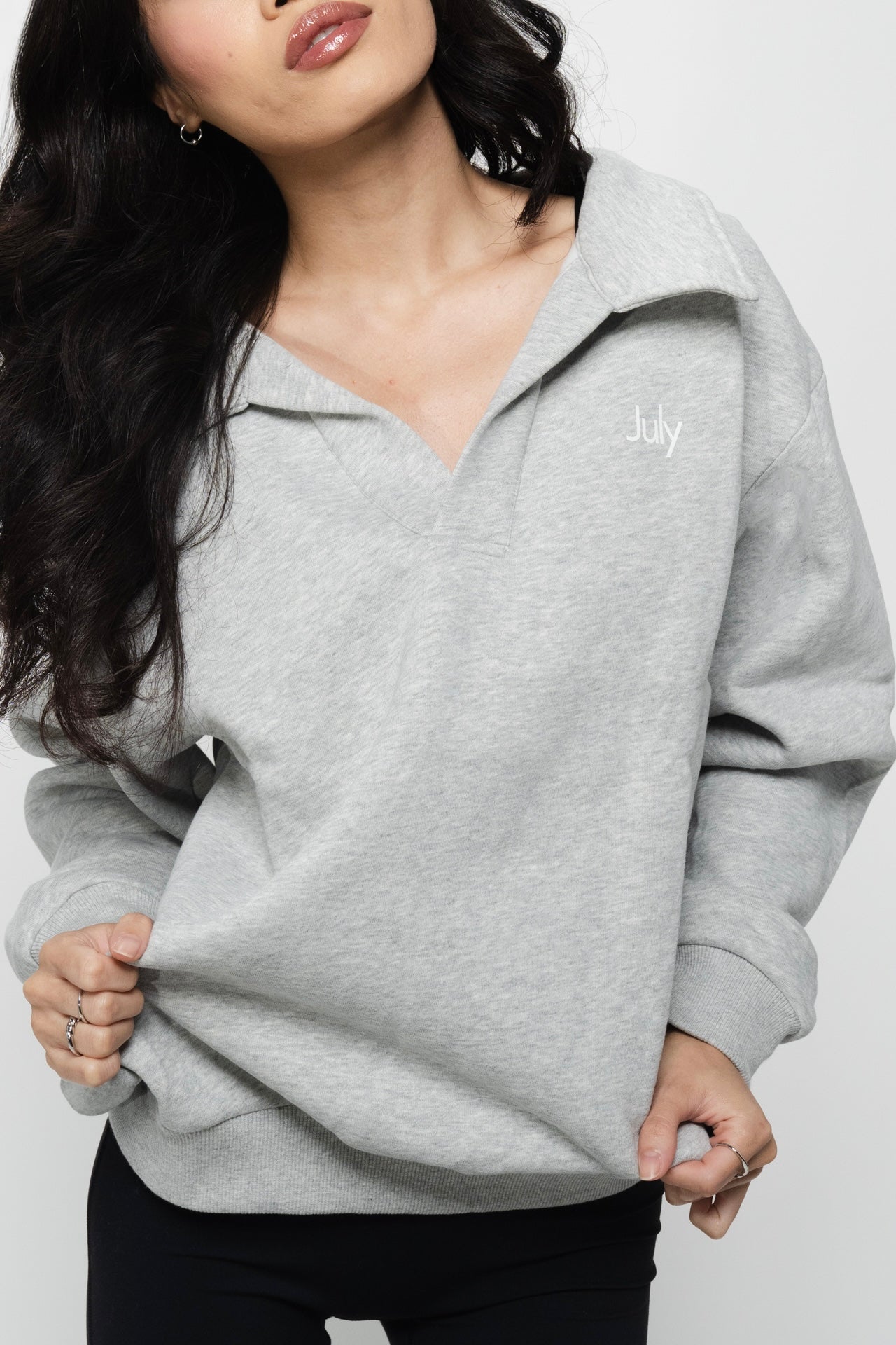 Oversized V-Neck Sweater — Cozy July Collection