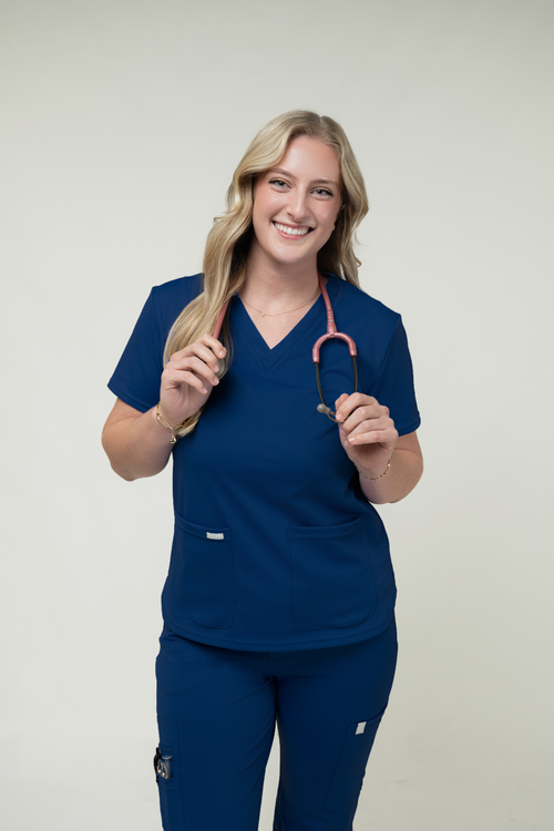 2-Pocket V-Neck Scrub Top