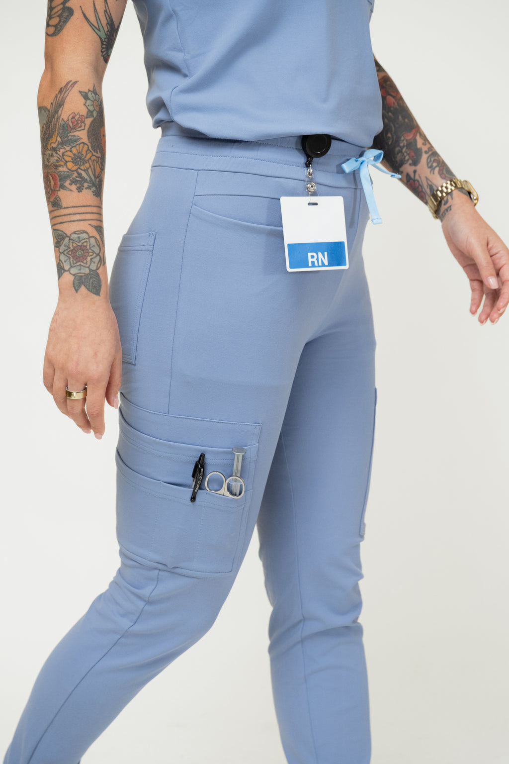 The Archive: Petite & Tall | 8-Pockets Jogger | ScopeSoft Fabric | Ceil Blue
