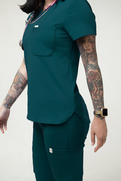 1-Pocket V-Neck Scrub Top