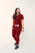 8-Pocket Jogger Scrub Pants | Ruby